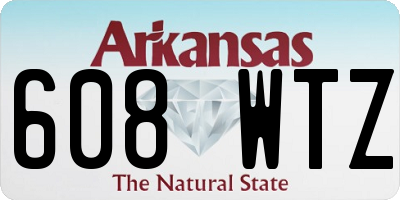 AR license plate 608WTZ