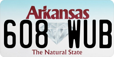 AR license plate 608WUB