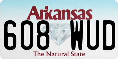 AR license plate 608WUD