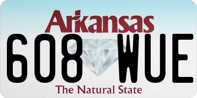 AR license plate 608WUE