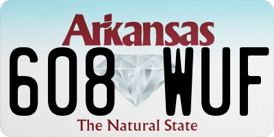 AR license plate 608WUF