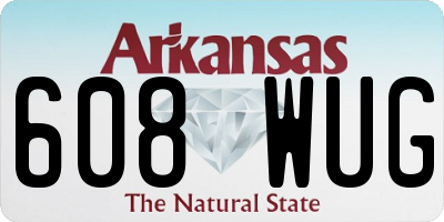 AR license plate 608WUG