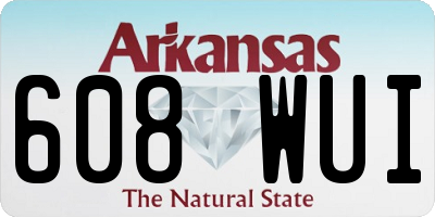 AR license plate 608WUI