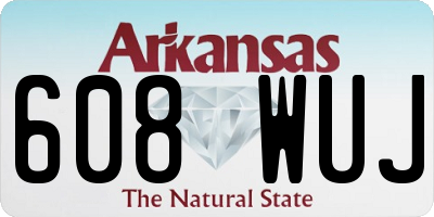 AR license plate 608WUJ