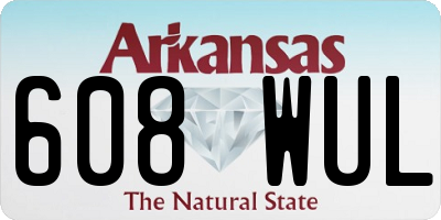 AR license plate 608WUL