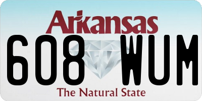 AR license plate 608WUM