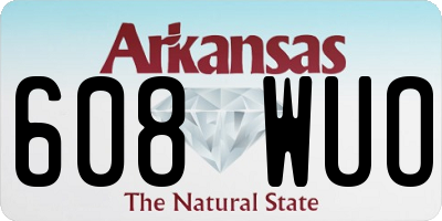 AR license plate 608WUO
