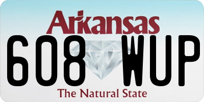 AR license plate 608WUP