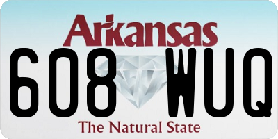 AR license plate 608WUQ