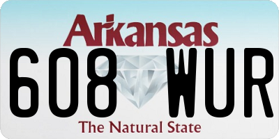 AR license plate 608WUR
