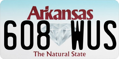 AR license plate 608WUS