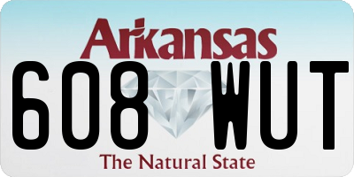 AR license plate 608WUT