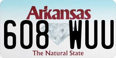 AR license plate 608WUU