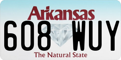 AR license plate 608WUY