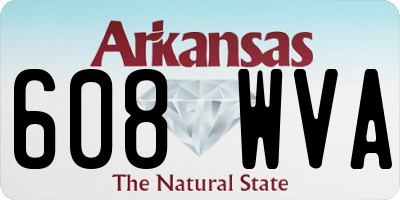AR license plate 608WVA