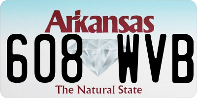 AR license plate 608WVB