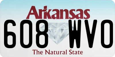 AR license plate 608WVO