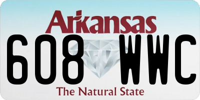 AR license plate 608WWC