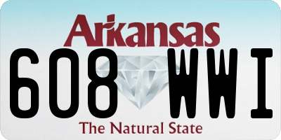 AR license plate 608WWI