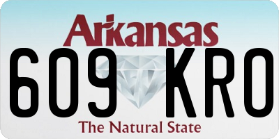 AR license plate 609KRO
