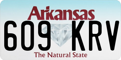 AR license plate 609KRV