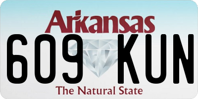 AR license plate 609KUN