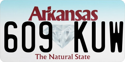 AR license plate 609KUW