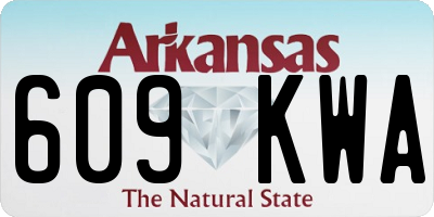 AR license plate 609KWA