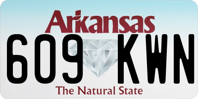 AR license plate 609KWN