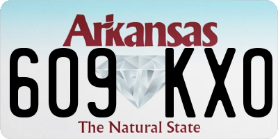 AR license plate 609KXO