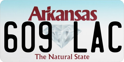 AR license plate 609LAC