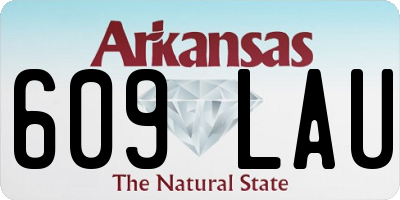 AR license plate 609LAU