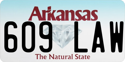 AR license plate 609LAW