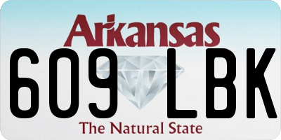 AR license plate 609LBK