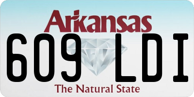 AR license plate 609LDI