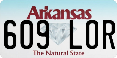 AR license plate 609LOR