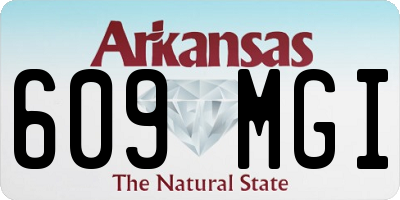 AR license plate 609MGI