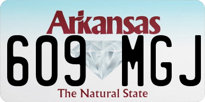 AR license plate 609MGJ