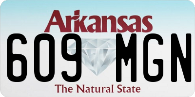 AR license plate 609MGN