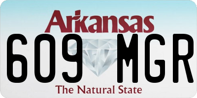 AR license plate 609MGR