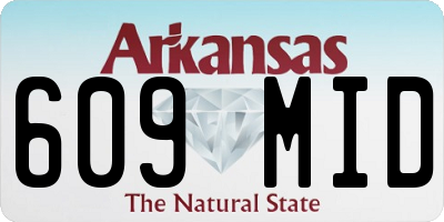 AR license plate 609MID