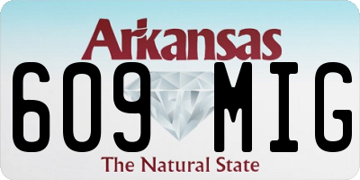 AR license plate 609MIG