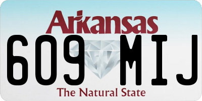 AR license plate 609MIJ