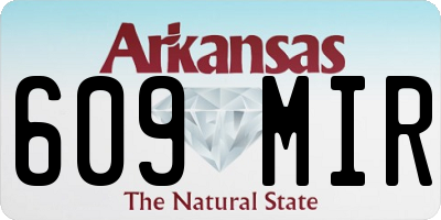 AR license plate 609MIR