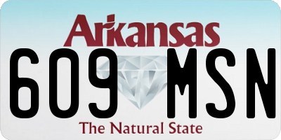 AR license plate 609MSN
