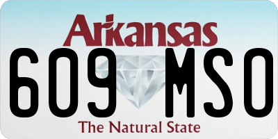 AR license plate 609MSO