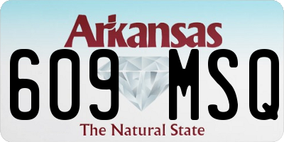 AR license plate 609MSQ