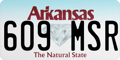 AR license plate 609MSR