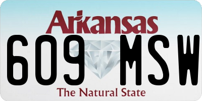 AR license plate 609MSW