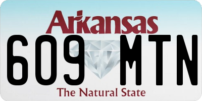 AR license plate 609MTN